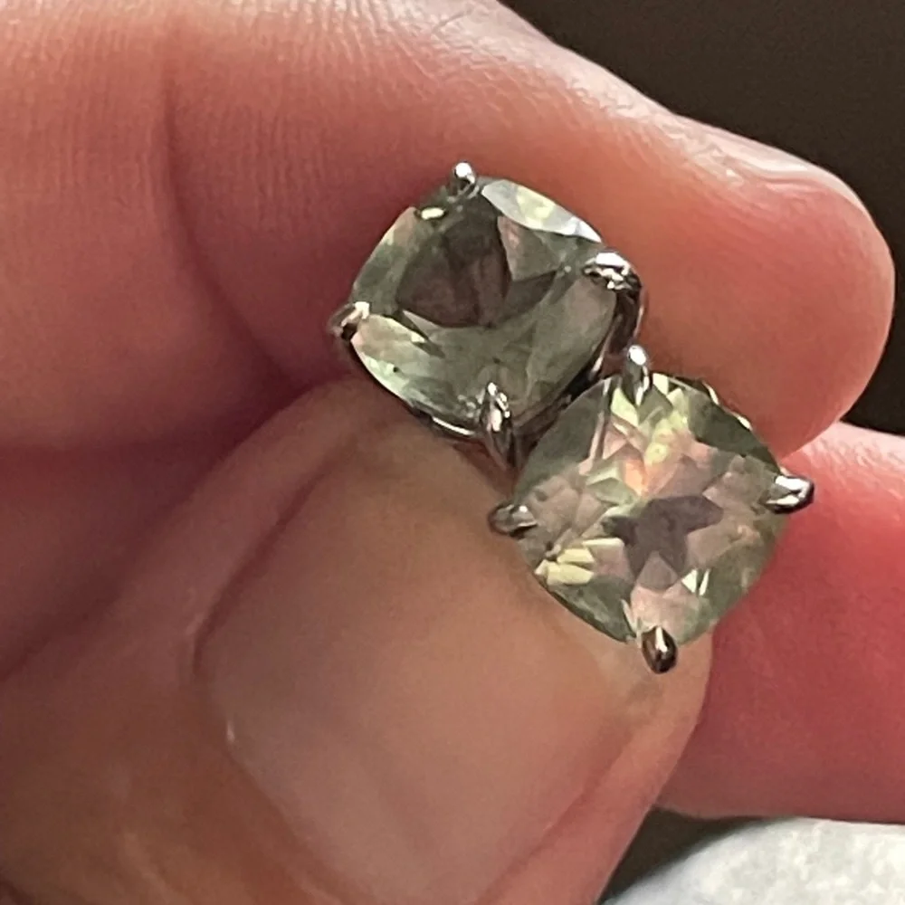 Effy Green Quartz Stud Earrings - Picture 7 of 7